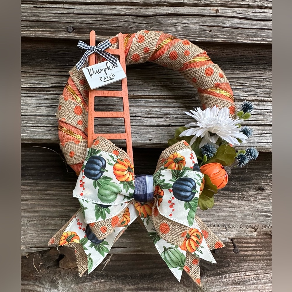 Handmade mini fall wreath